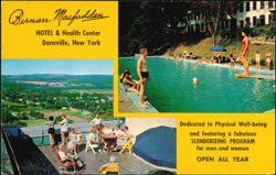 Bernarr Macfadden Hotel & Health Center Sun Deck & Pool Postcard