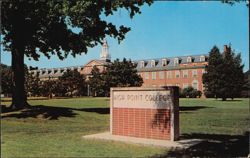 High Point College Campus and Entrance Sign Postcard