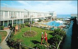 The Colony Beach Motel Swimming Pool & Ocean View Postcard