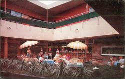 Outdoor Courtyard Dining at Sidewalk Cafe Postcard