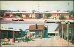 The Braver's Court Motel, Mineral & Roman Baths Postcard