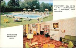 Strawberry Hill Hotel Pool and Interior Lounge Postcard