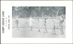 Camp Green Lane Archery Practice Postcard