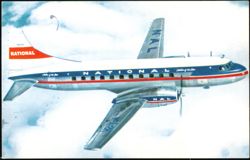 National Airlines Convair-340 in Flight Postcard