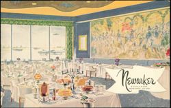 The Newarker Restaurant, Newark Airport Dining Room Postcard