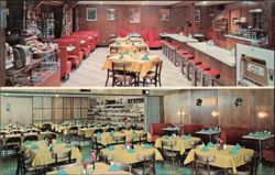 Rainbow Cafe Dining Rooms & Counter Interior Postcard