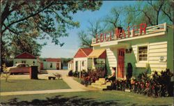 Edgewater Motel Office and Cottages on Mona Lake Postcard