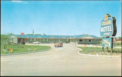 Crown Motel on Highway 2 near Hwy 401 Exit Postcard