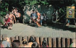 Frontier Village Indian Dancing, Indian Island Postcard