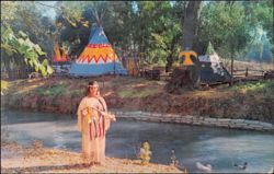 Princess Tenaya at Indian Island, Frontier Village Postcard