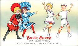 1964 Buster Brown 60th Anniversary Children's Wear Advertising Postcard
