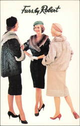 Furs by Robert New Collection Fashion Advertising Postcard