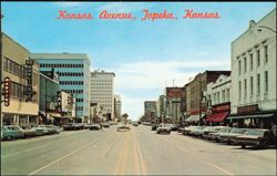 Kansas Avenue Looking South, Main Street Postcard