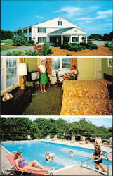 Turk's Head Motor Inn Exterior, Room and Swimming Pool Postcard