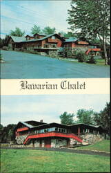 Bavarian Chalet German and American Dining Postcard