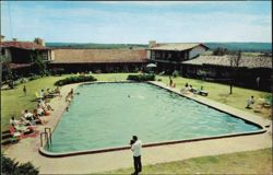 Seybold Guest Ranch Sun Bathed Patio and Pool Postcard