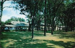 Lake Lawn Lodge on Delavan Lake Elm Trees Postcard