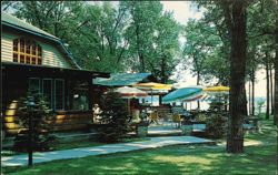 Lake Lawn Lodge Patio Terrace, Delavan Lake Postcard