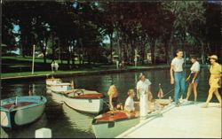 The Boat Pier, Lake Lawn Lodge on Delavan Lake Postcard