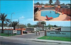 Tempe Travel Trailer Villa, Entrance & Swimming Pool Postcard