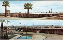 Hide-Away Lodge Motel, Swimming Pool and Carports Postcard