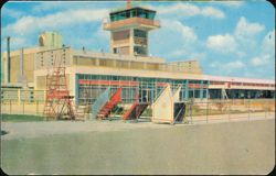 Aeropuerto Air Port Terminal and Control Tower Postcard