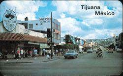 Avenida Revolución Tourist Area with Hotel Lafayette Postcard