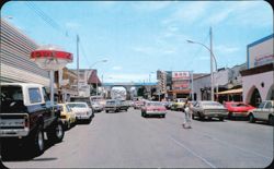 Avenida Juárez and Puente de la Amistad Street Scene Postcard