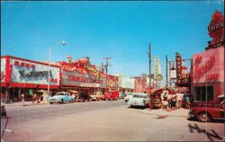 Avenida Juarez Street Scene with Night Clubs & Cafes Postcard