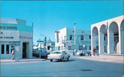 Downtown View of Ciudad Acuña, Street Scene Postcard