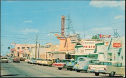 Panamerican Highway Entrance Street Scene Postcard