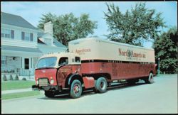 North American Van Lines Moving Truck White 3000 Postcard