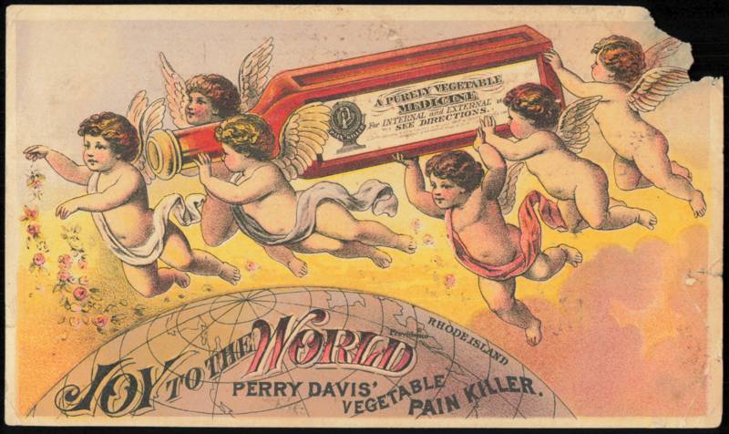 Perry Davis' Vegetable Pain Killer, Flying Cherubs