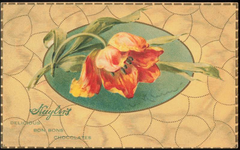 Huyler's Bon Bons Chocolates Advertising Embossed Tulip