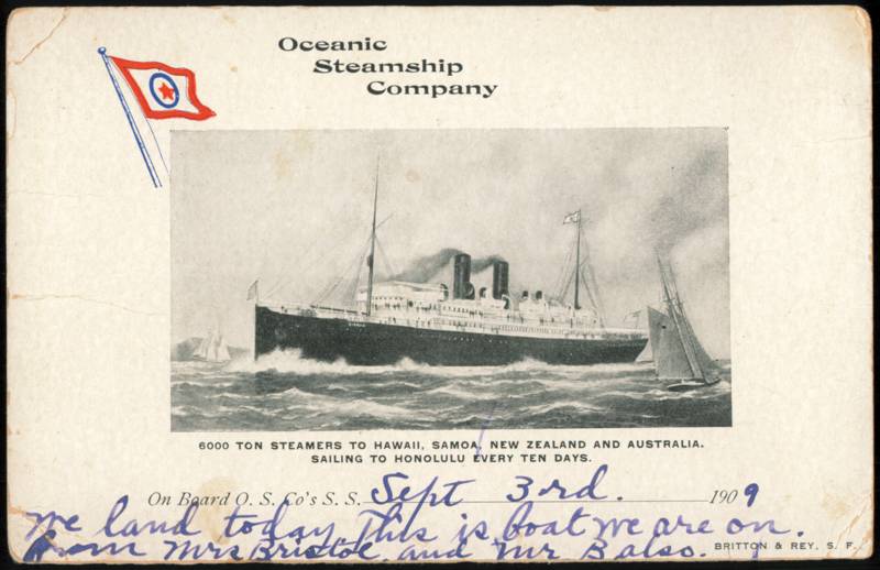 Oceanic Steamship Company 6000 Ton Steamer