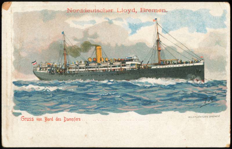 Norddeutscher Lloyd Bremen Ocean Liner Steamship