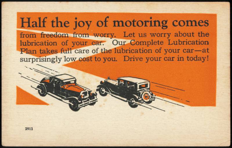 Half the Joy of Motoring Complete Lubrication Plan