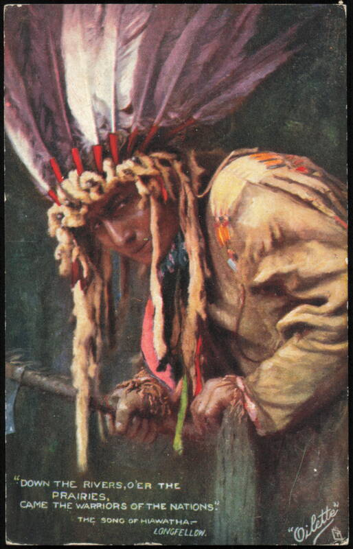 Hiawatha Warrior The Song of Hiawatha Tuck Oilette 9011
