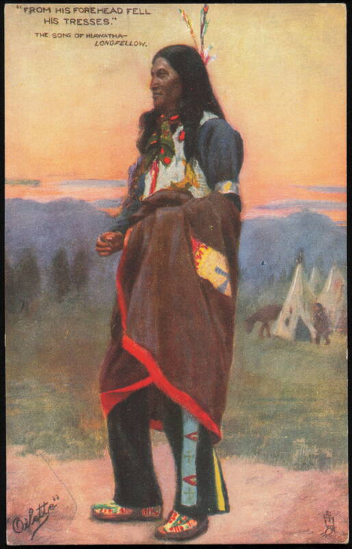 Hiawatha 'From His Forehead Fell His Tresses' Tuck 9011