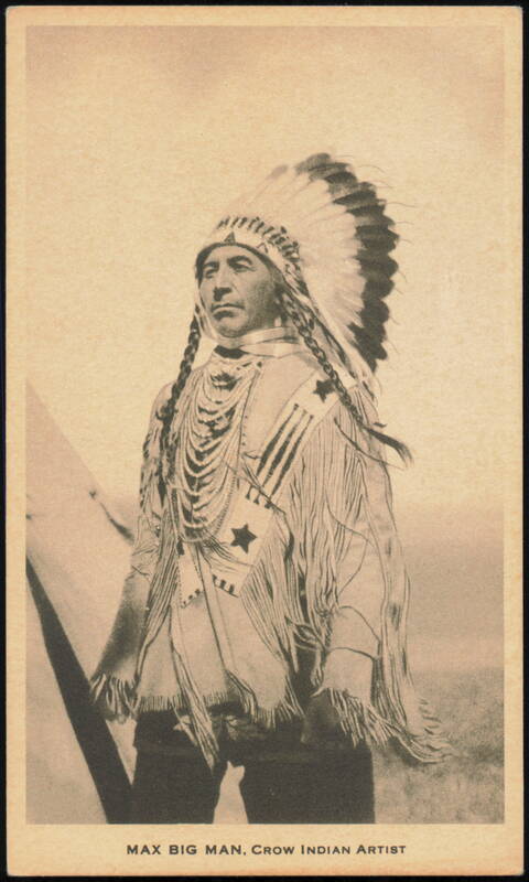 Max Big Man, Crow Indian Artist - Burlington Route