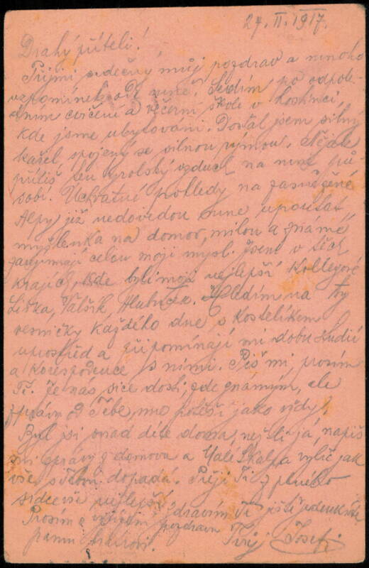 1917 Austro-Hungarian WWI Feldpostkorrespondenzkarte