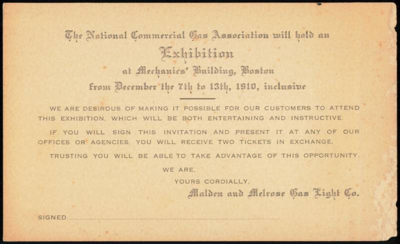 National Commercial Gas Exhibition Mechanics' Building