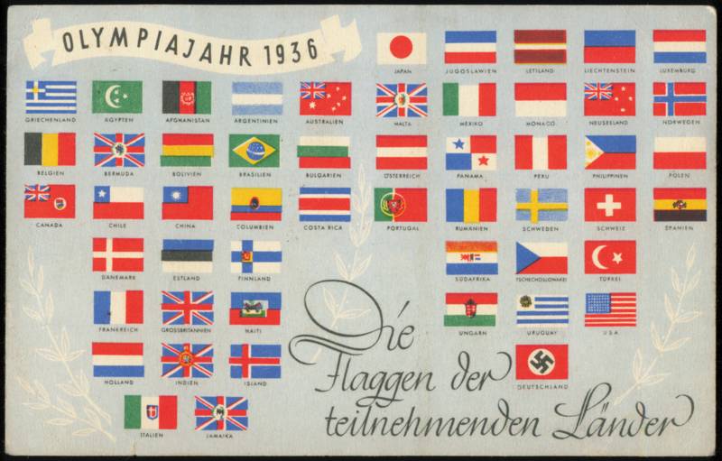 1936 Berlin Olympics Participating Nations Flags