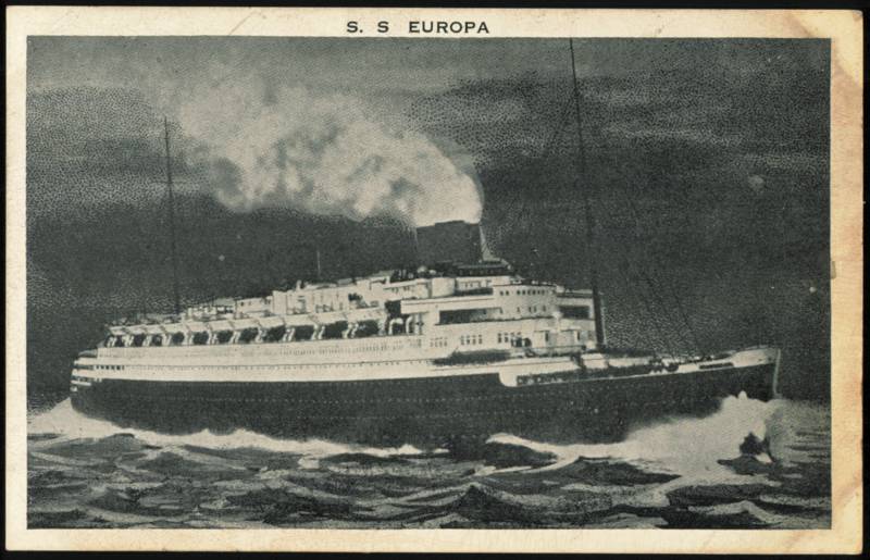 S.S. Europa Ocean Liner at Sea