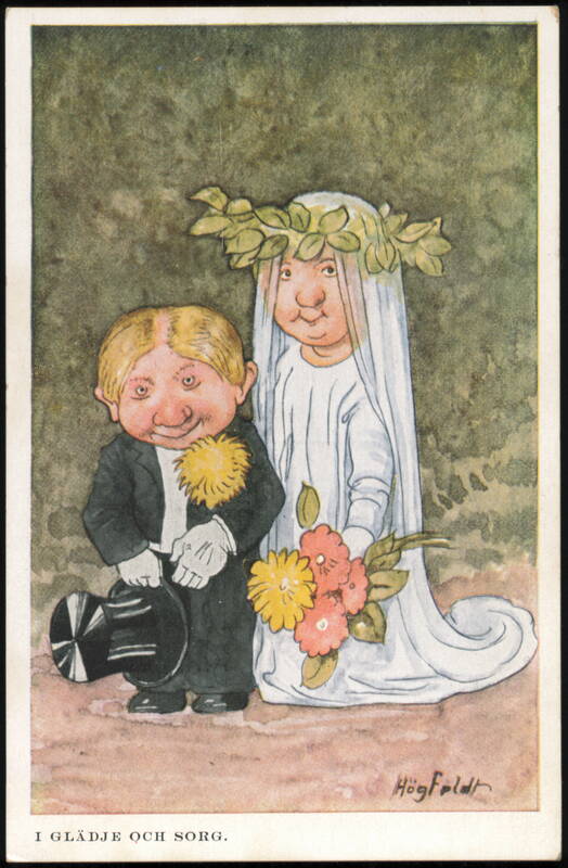 I Glädje Och Sorg, Humorous Bride & Groom by Högfeldt