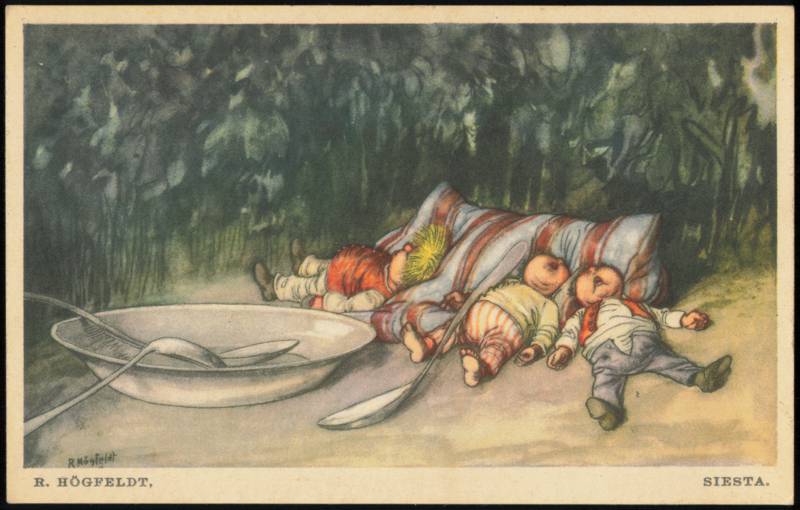 "Siesta" Sleeping Gnomes Art by Robert Högfeldt