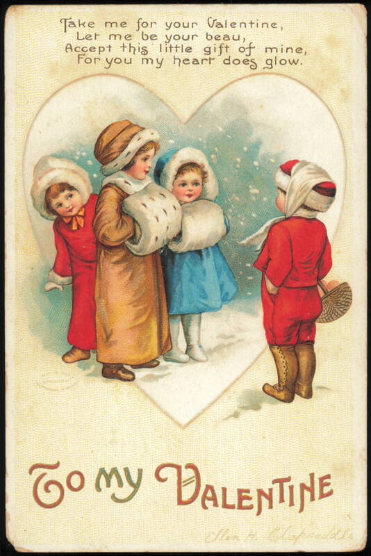 Ellen H. Clapsaddle Valentine Children in Winter Coats
