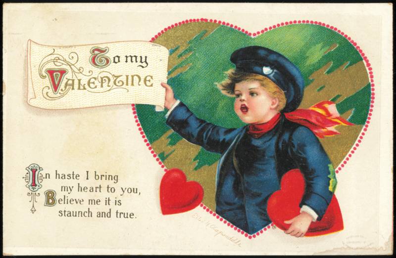 Valentine Sailor Boy with Hearts by Ellen Clapsaddle