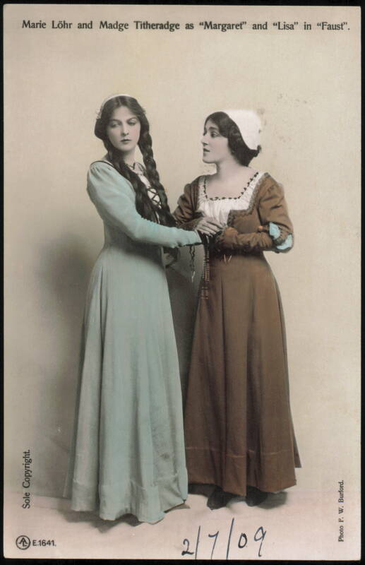Marie Löhr & Madge Titheradge as Margaret & Lisa in Faust