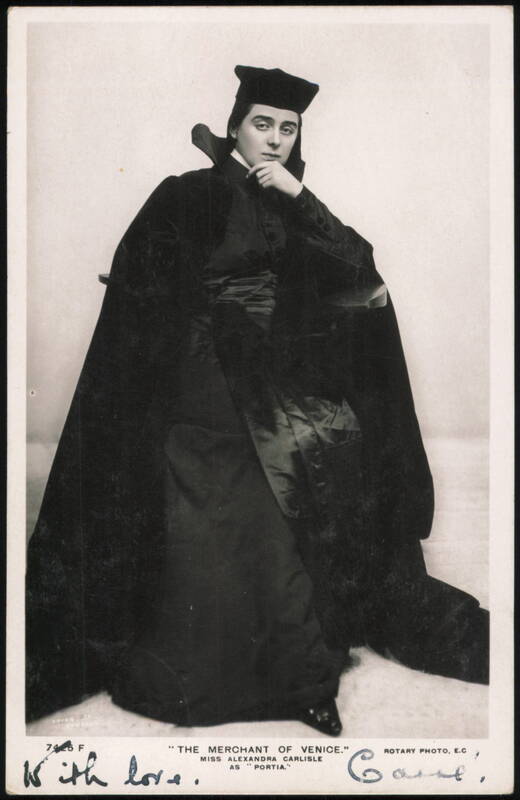 Alexandra Carlisle as Portia in The Merchant of Venice